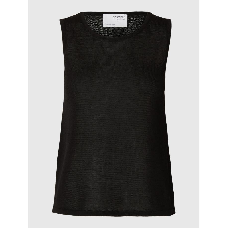 Selected SELECTED Gebreide top Moon zwart -