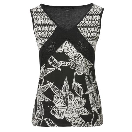 KOROSHI KOROSHI Top zwart / wit