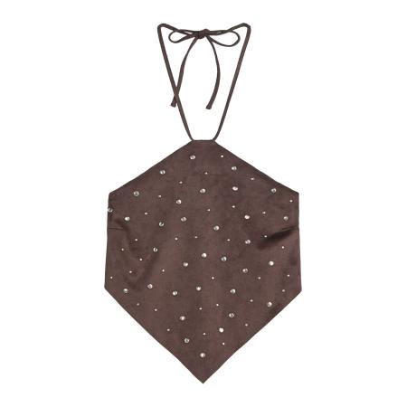 Bershka Bershka Top ivoor / chocoladebruin