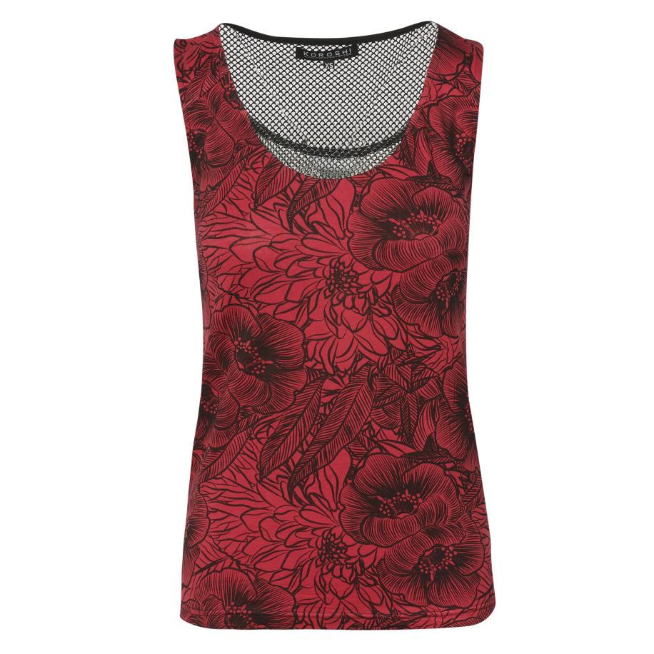 KOROSHI KOROSHI Top rood / zwart -
