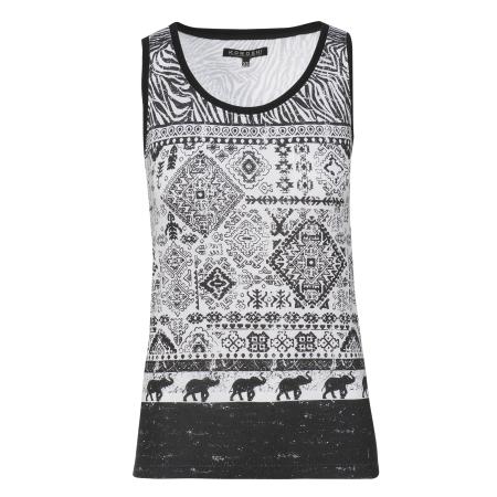 KOROSHI KOROSHI Top zwart / wit