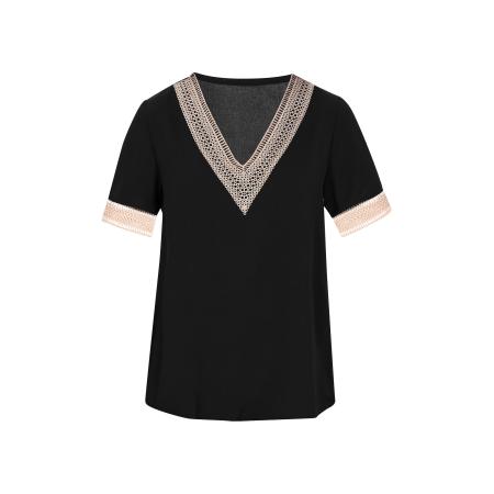 NAEMI NAEMI Shirt crème / zwart