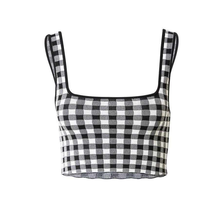 ABOUT YOU Daahls by Emma Roberts exclusively for ABOUT YOU Gebreide top Aylin zwart / wit -