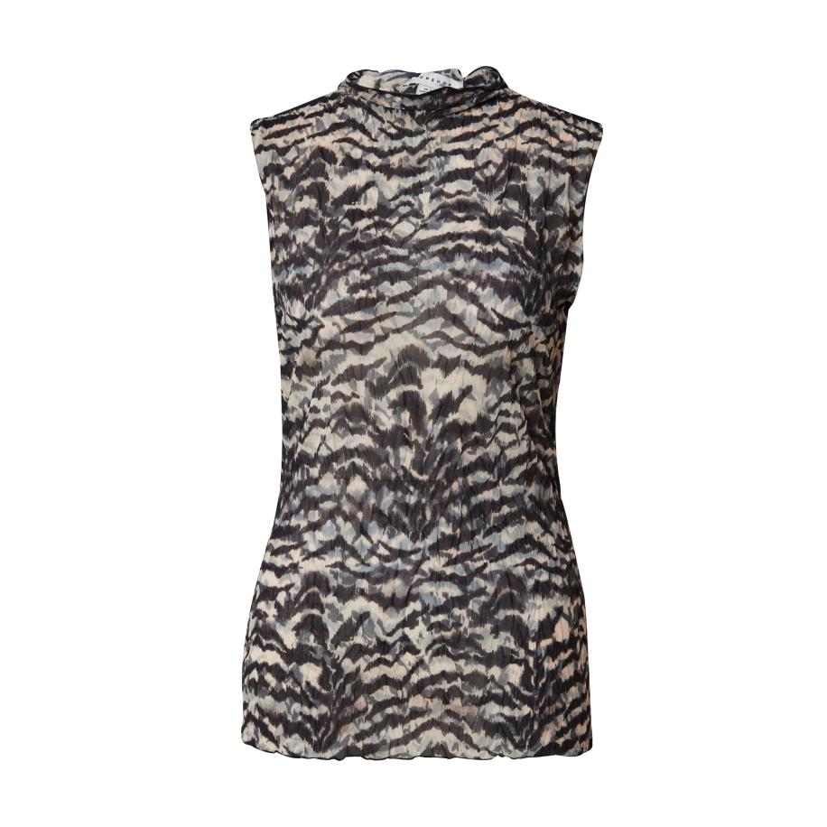 Topshop TOPSHOP Blouse lichtblauw / zwart / natuurwit -