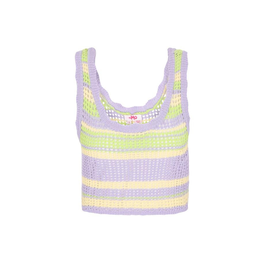 MYMO MYMO Gebreide top Spring Summer lichtgeel / lichtgroen / sering -