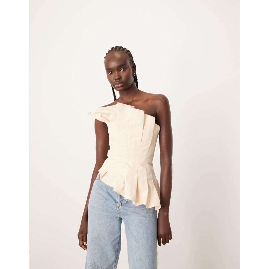 ARRANGE Vormgevende bandeau-top in gebroken wit Wit