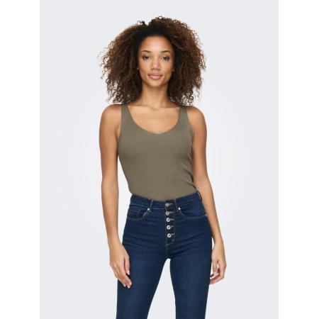 JDY Gebreide top Nanna bruin