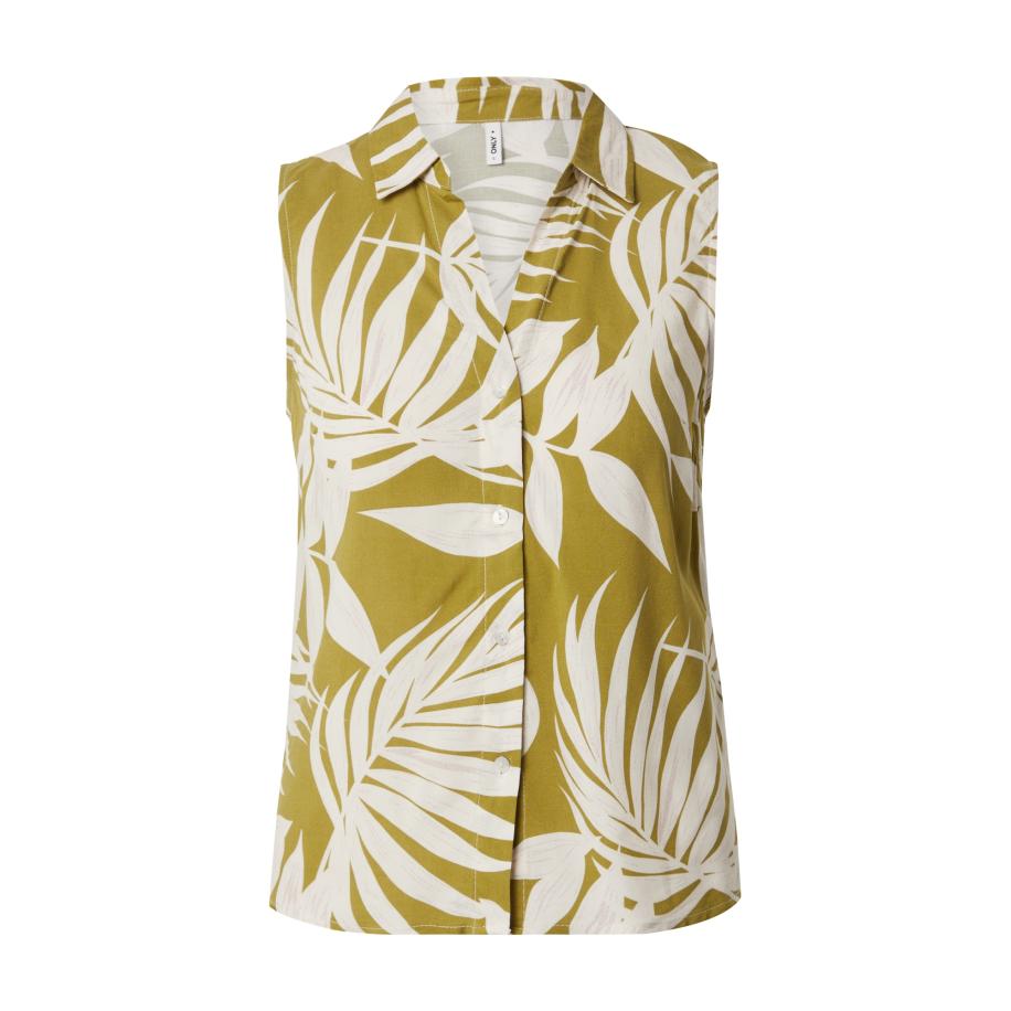 Only ONLY Blouse ONLNOVA olijfgroen / wit -