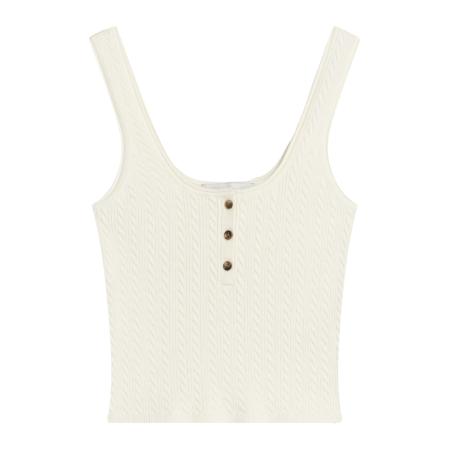 Bershka Bershka Gebreide top donkerbeige