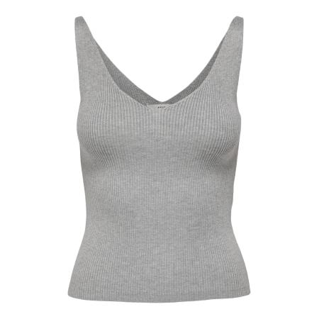 JDY Gebreide top NANNA grijs gemêleerd