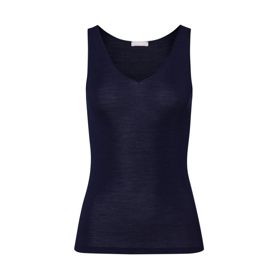 Hanro Hanro Top Woolen Silk nachtblauw -