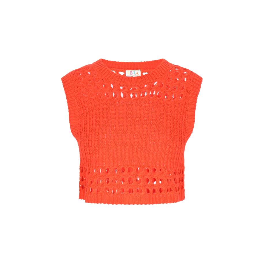 IZIA IZIA Gebreide top oranje -