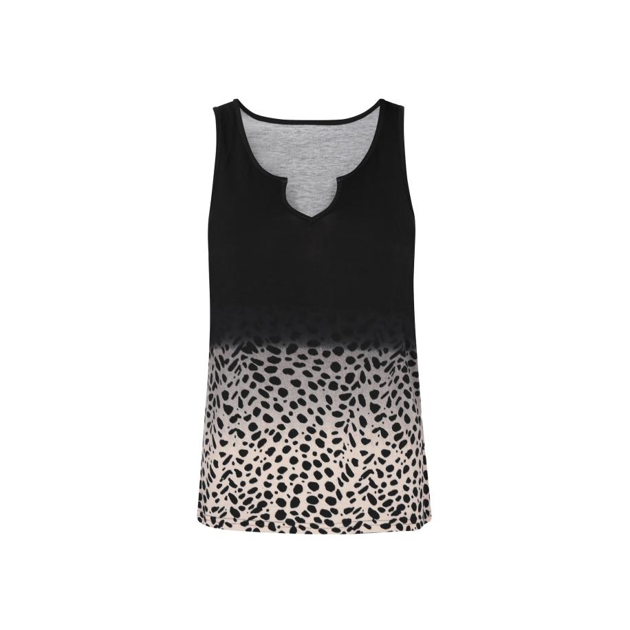 NAEMI Top Fashion Look taupe / zwart Zwart