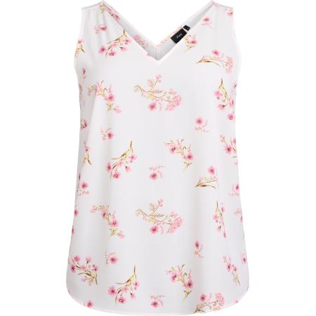 Zizzi Zizzi Top Caanni lichtbruin / grasgroen / rosa / wit