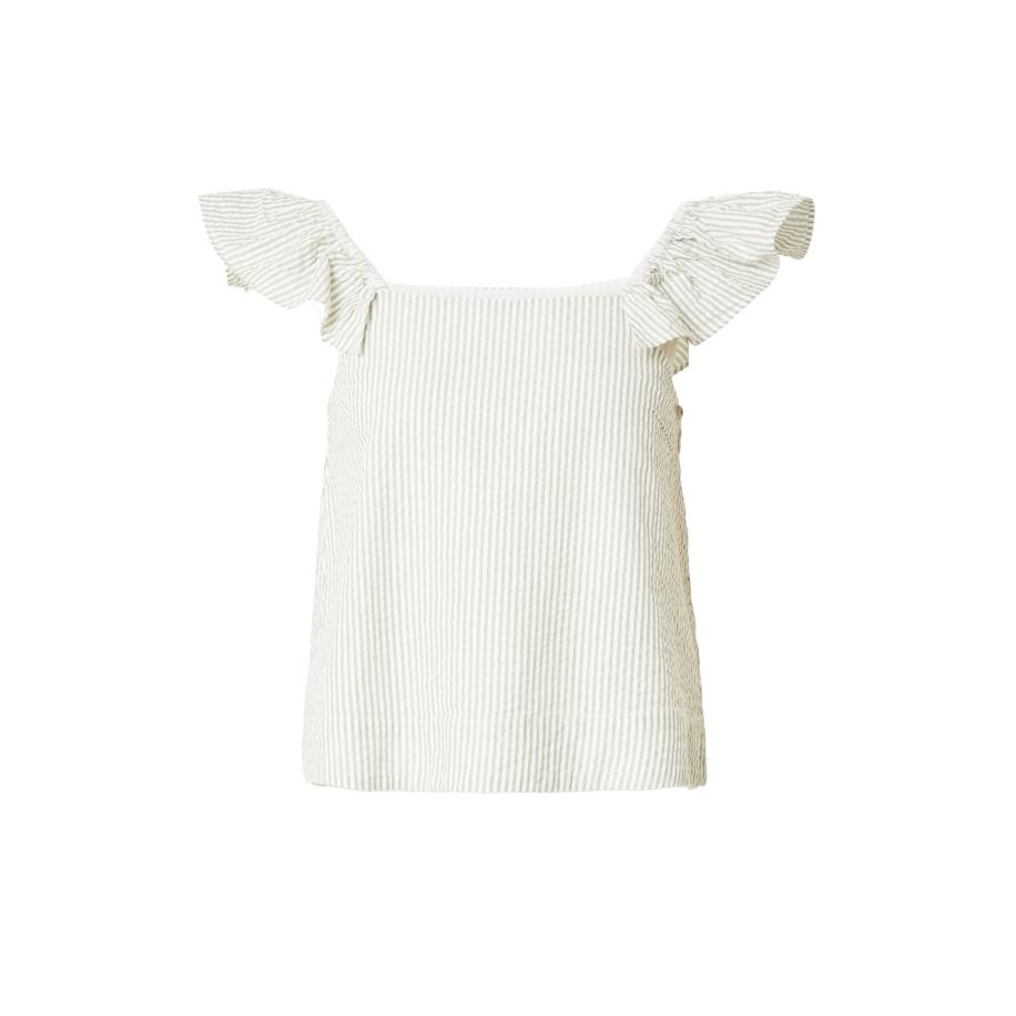 Selected SELECTED Top Vittoria pastelgroen / wit -