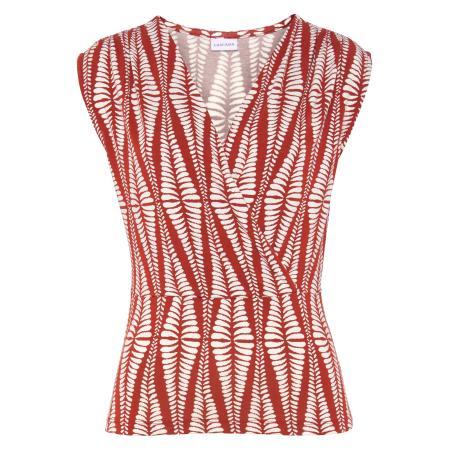 Lascana LASCANA Top vuurrood / wit