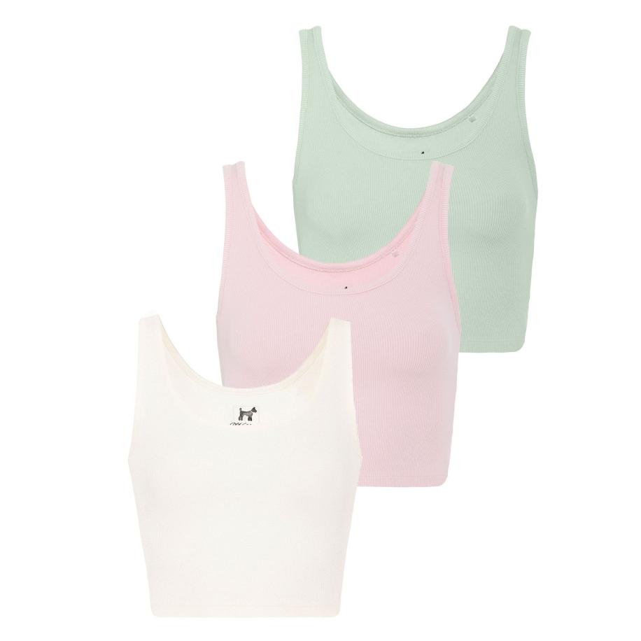 Williot Williot Top pastelgroen / rosa / wit -