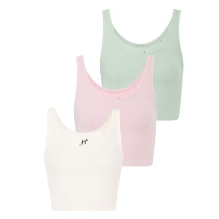 Williot Williot Top pastelgroen / rosa / wit