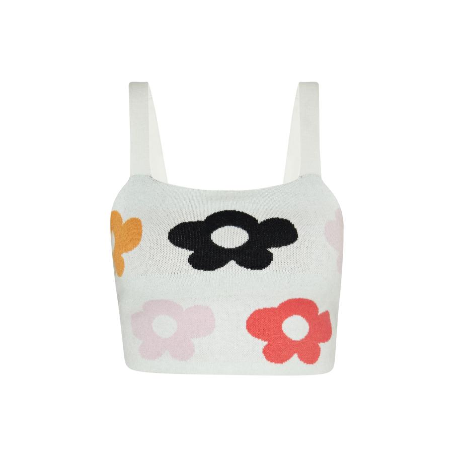 Swirly swirly Top gemengde kleuren / wit -