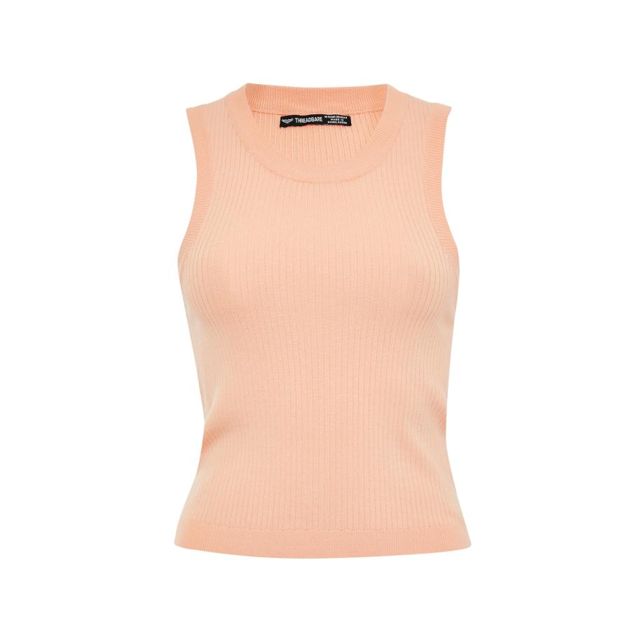 Threadbare Threadbare Gebreide top Eva perzik -