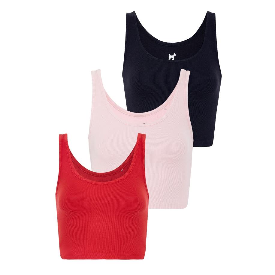 Williot Williot Top poederroze / knalrood / zwart -