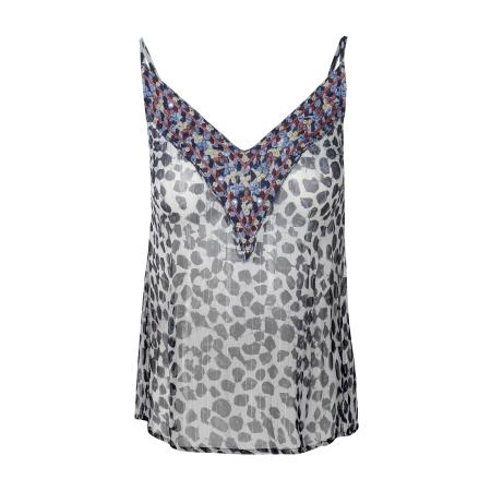 KOROSHI KOROSHI Top navy / bourgogne / offwhite