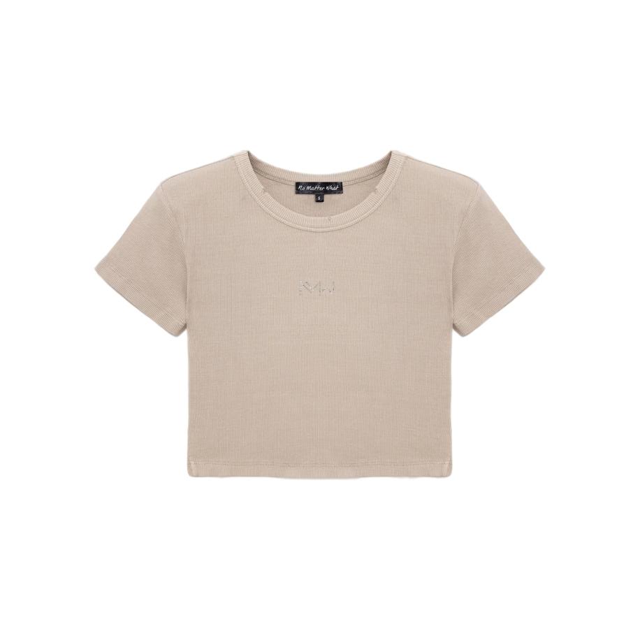 No Matter What Shirt beige / zilver Bruin