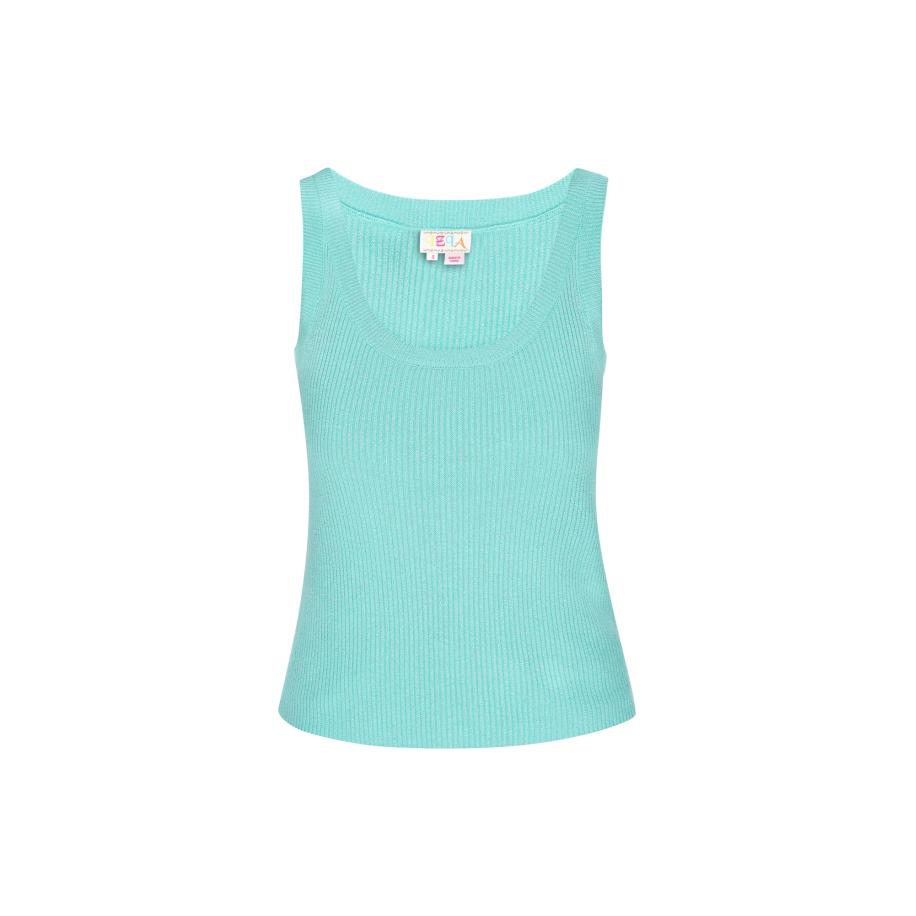 IZIA IZIA Gebreide top Spring Summer turquoise -