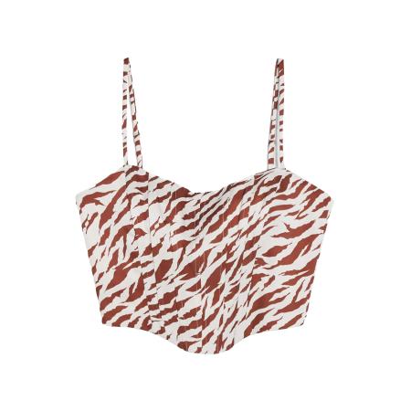 Bershka Bershka Top bruin / wit