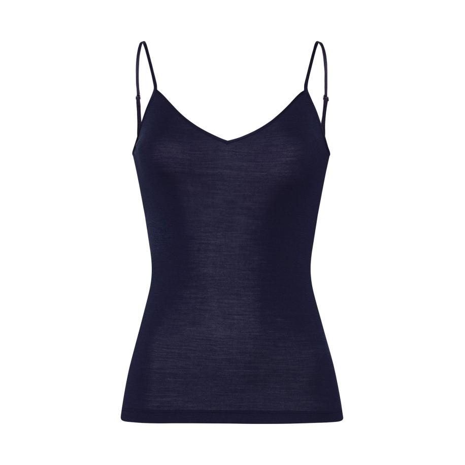 Hanro Hanro Top Woolen Silk nachtblauw -