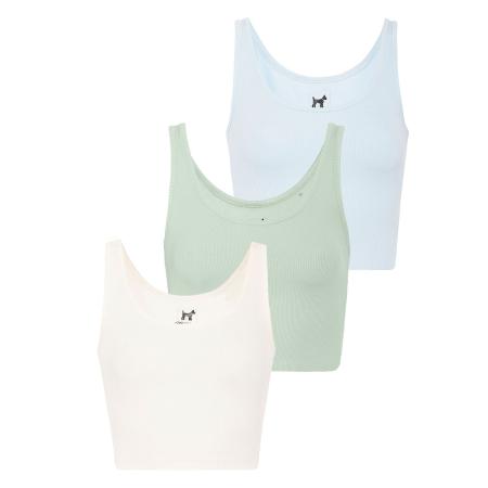 Williot Williot Top lichtbeige / hemelsblauw / lichtgroen