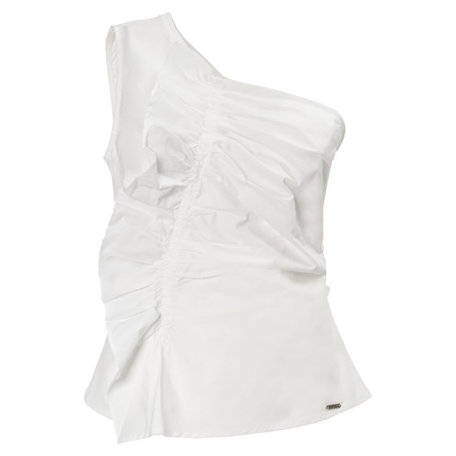 Influencer Top zwart / wit Wit