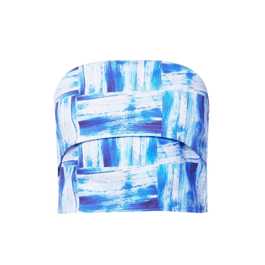 Hosbjerg Hosbjerg Top Iben Alexa turquoise / wit -