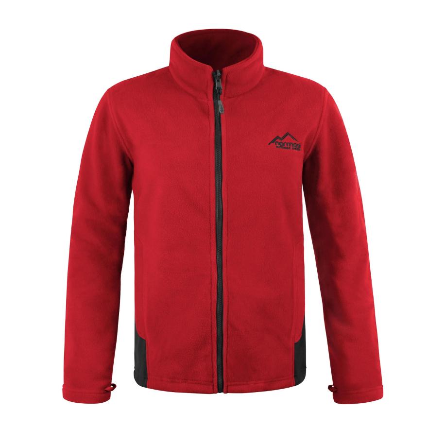 normani Funktionele fleece-jas Ivalo rood / zwart Rood