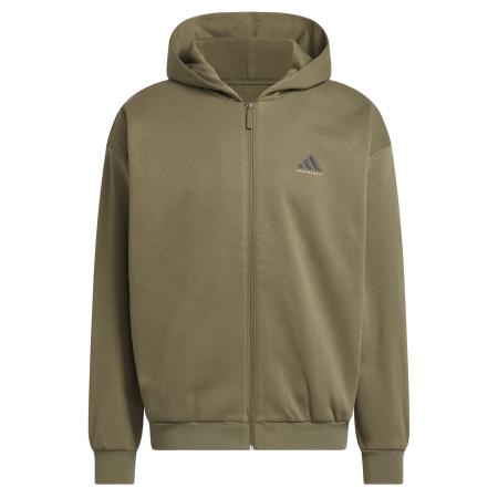 adidas Performance ADIDAS PERFORMANCE Sportsweatvest adidas Basketball Full-Zip (Gender Neutral) beige / olijfgroen / zwart