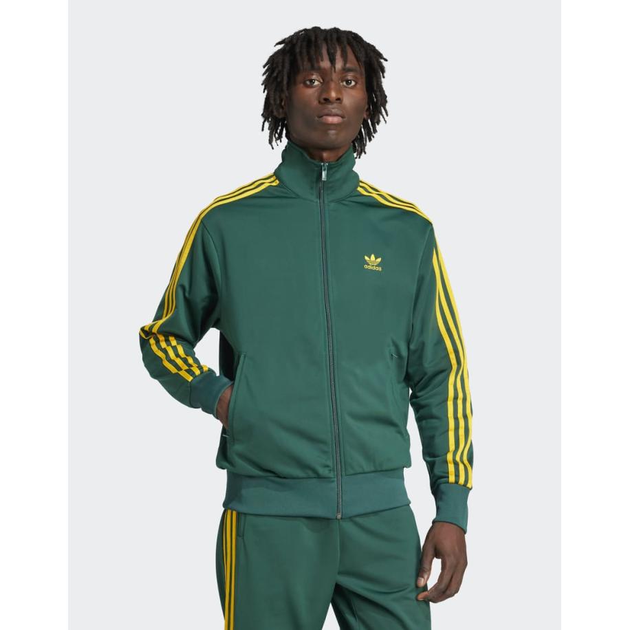 adidas Originals - Firebird - Trainingstop in groen en geel Groen