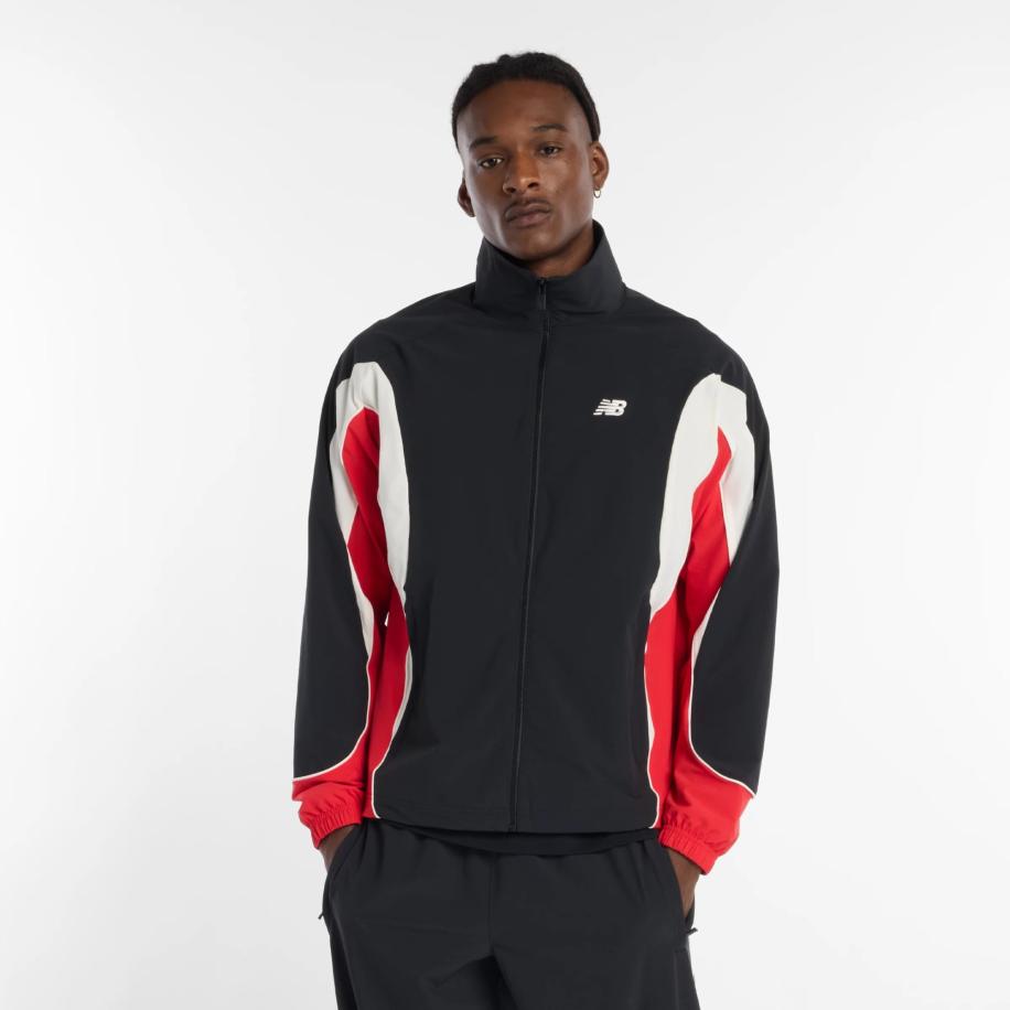 New Balance new balance Trainingsjack In Game rood / zwart / wit -
