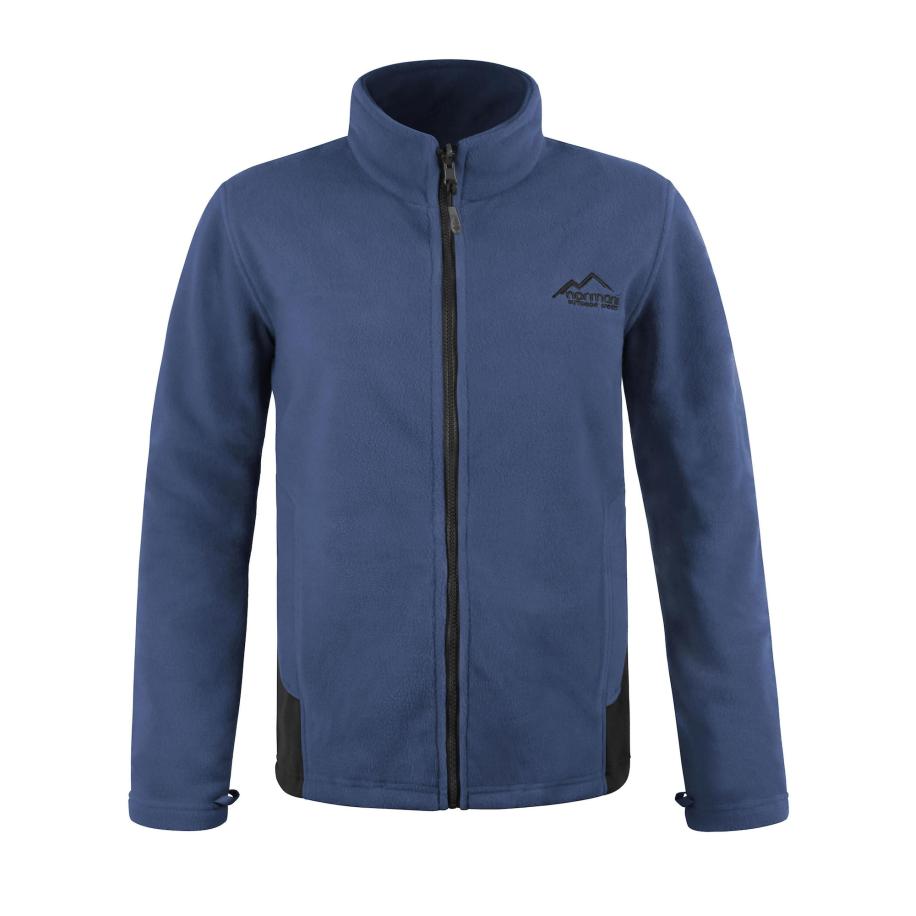 normani Funktionele fleece-jas Ivalo navy / zwart Blauw