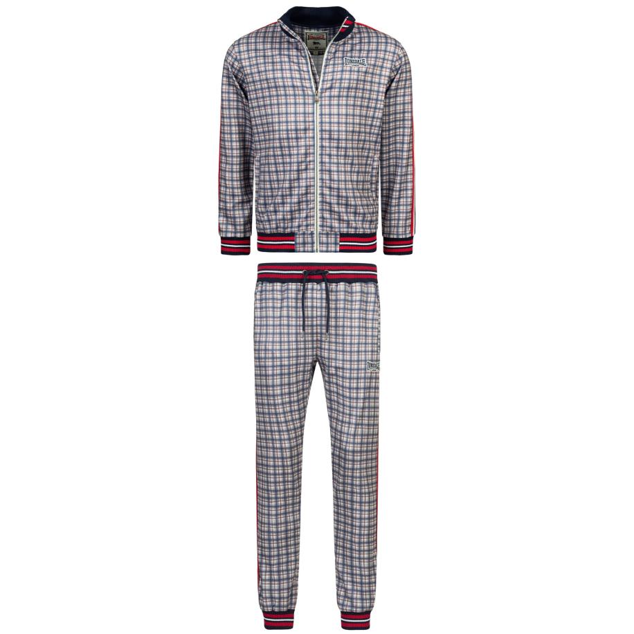 Lonsdale LONSDALE Joggingpak navy / duifblauw / knalrood / wit -