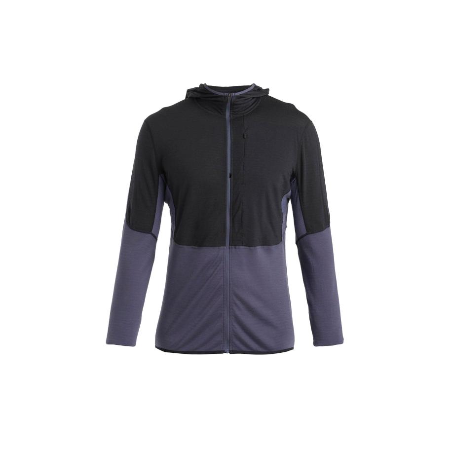 Icebreaker ICEBREAKER Funktionele fleece-jas Descender donkergrijs / zwart -