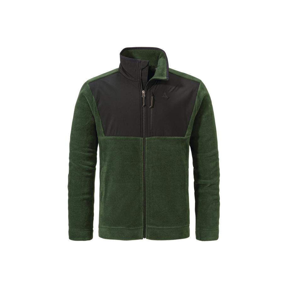 Schöffel Schöffel Funktionele fleece-jas Gregale donkergroen / zwart -