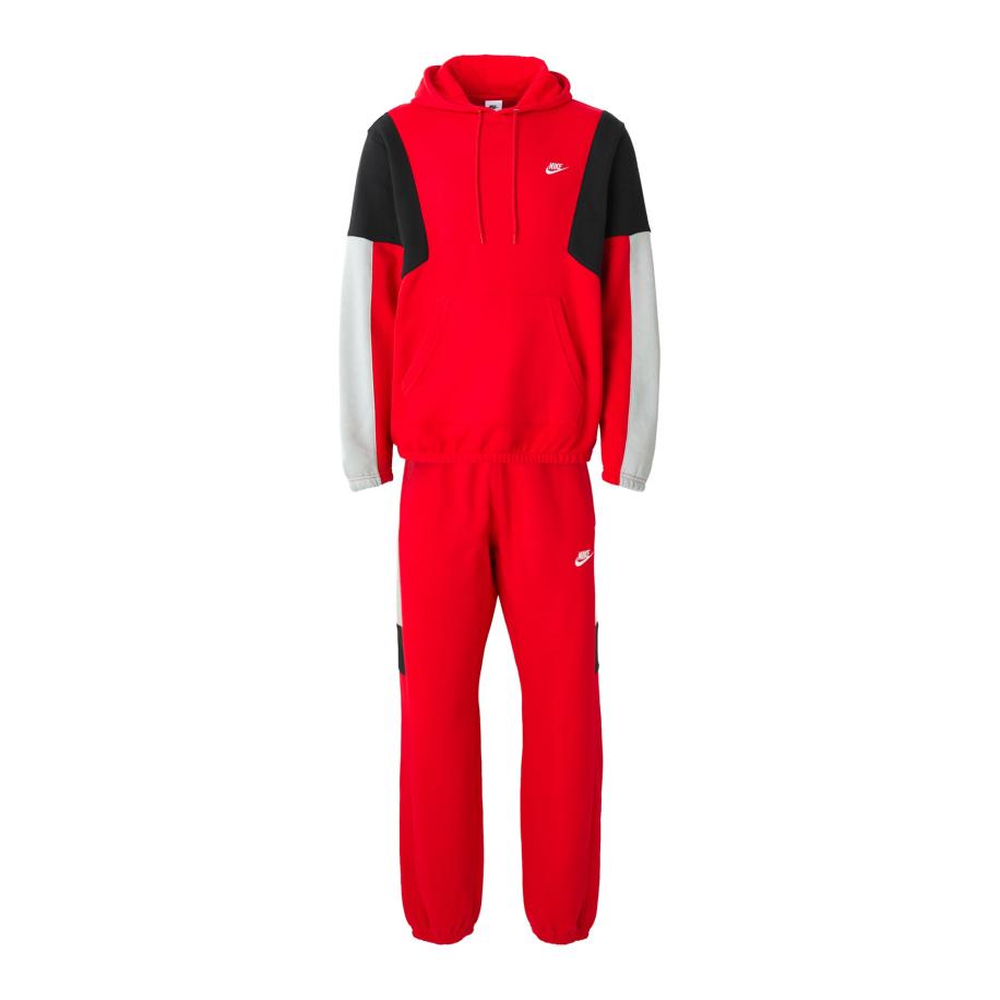 Nike Nike Sportswear Joggingpak CLUB FLEECE rood / zwart / wit -