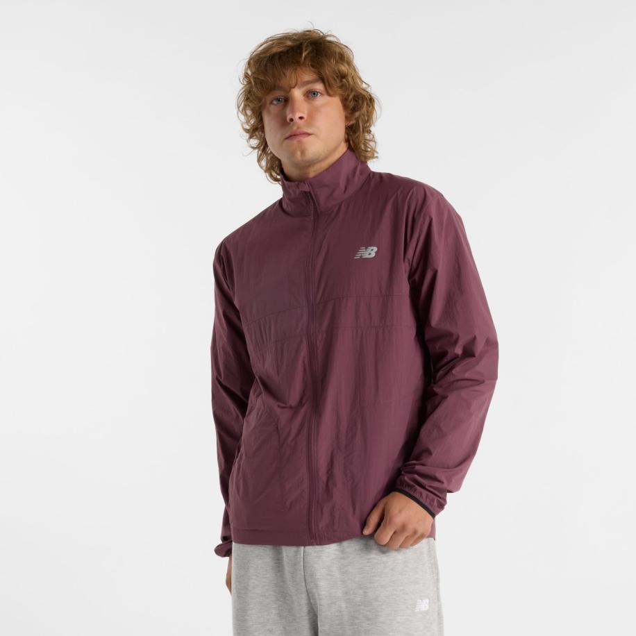 New Balance new balance Sportjas lichtgrijs / bessen -