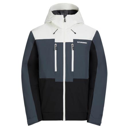 Fundango Outdoorjas Nelson Allmountain stone grey / zwart / wit