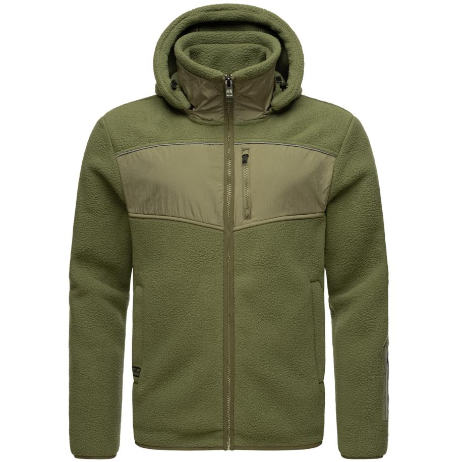 STONE HARBOUR STONE HARBOUR Funktionele fleece-jas kaki / appel -