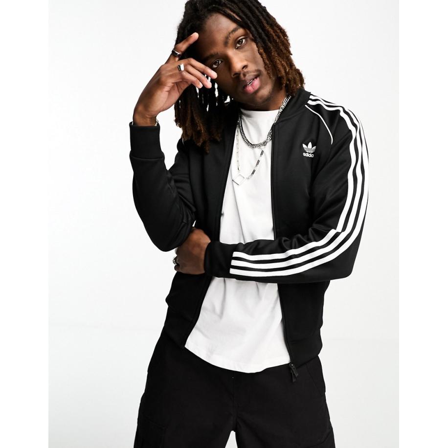 adidas Originals - adicolor - Trainingstop in zwart en wit Zwart