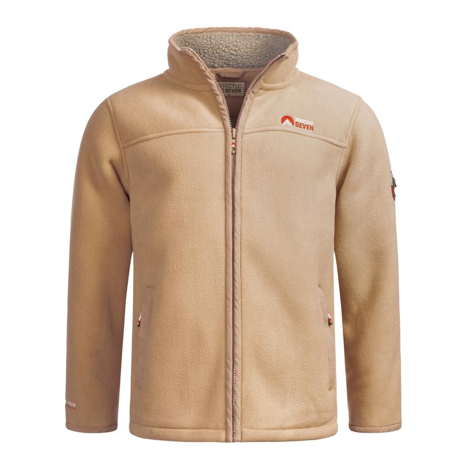 Arctic Seven Arctic Seven Funktionele fleece-jas Zeroo donkerbeige / rood / zwart -