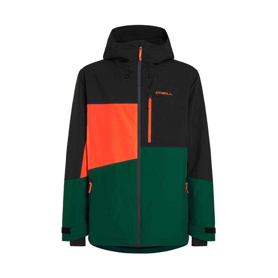 O'Neill ONEILL Sportjas FWCCruz donkergroen / neonoranje / zwart -