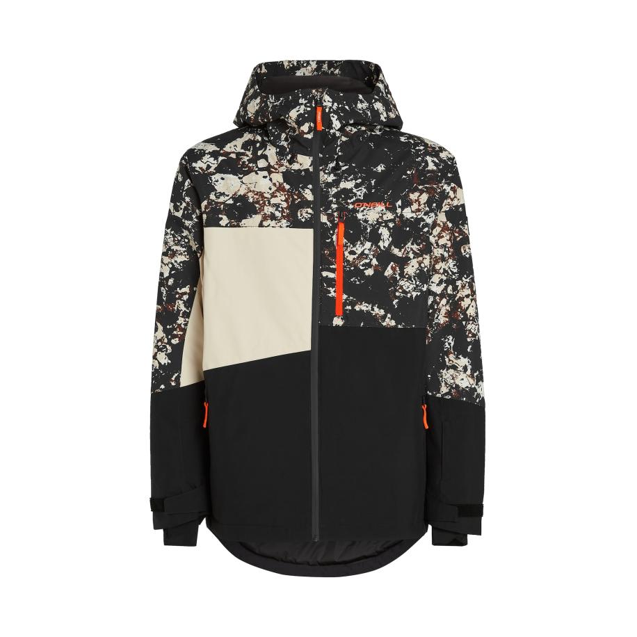 O'Neill ONEILL Outdoorjas FwcCruz stone grey / donkeroranje / zwart -