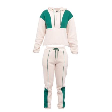 Tom Barron Tom Barron Trainingspak ecru / groen